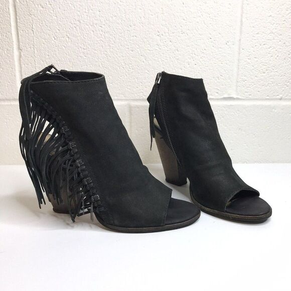 Dolce Vita Women's Peep Toe Sling Back Ankle Boots Possibly Vegan Leather Sz 9.5 - Picture 1 of 12